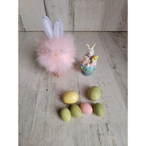 Easter chick‎ egg bunny paint chick spring home decor figure set